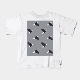 Bald Eagle (Navy & Pewter) Kids T-Shirt